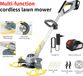 Tondeuse sur batterie/trimmer de bordure - Tondeuse électrique 3500 W - Avec 1 batterie - Moteur à balais - Prise UE - Orange