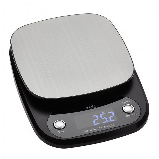 TFA Dostmann APPLE PIE Keukenweegschaal Digitaal Weegbereik (max.)=5000 g Antraciet 155 x 210 x 29
