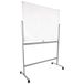 Manutan Expert Gelakt magnetisch whiteboard, mobiel en keerbaar