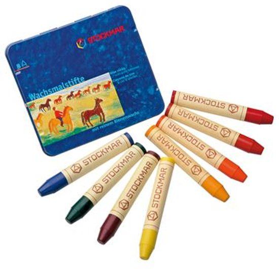 Stockmar Bijenwas stiftkrijtjes - 8 stuks - Diverse kleuren