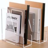 SANRUI Tijdschrift File Houder Rack Organizer Bureau Organizer Clear Acryl Verticaal 2-Pack