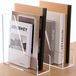 SANRUI Tijdschrift File Houder Rack Organizer Bureau Organizer Clear Acryl Verticaal 2-Pack