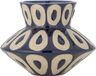 Bloomingville Vaas aardewerk blauw bashir 12cm