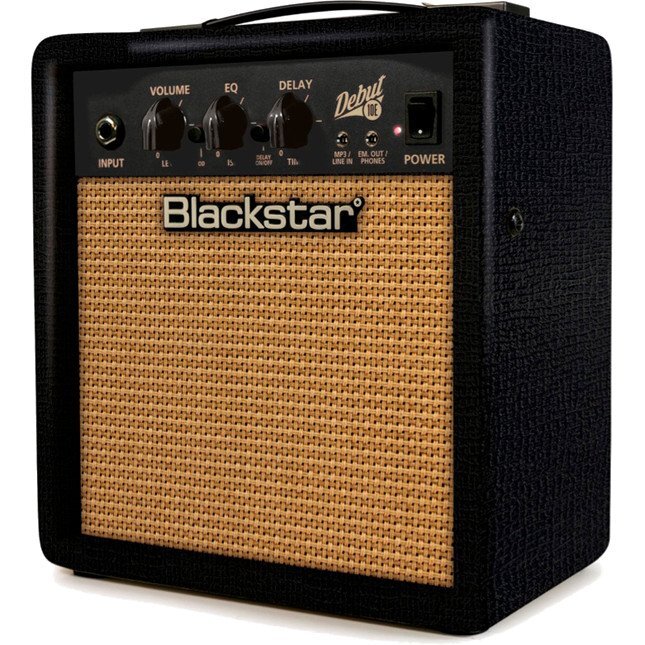 Blackstar Debut 10e Beginners Praktijk Elektrische Gitaar Versterker Combo Met Vertraging Effect 10 Watt Hoofdtelefoon Input/Lijn In MP3 Afspelen 10 Watt, Zwart