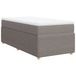 vidaXL Boxspringbed met matras, taupe, 80x200 cm, gestoffeerd