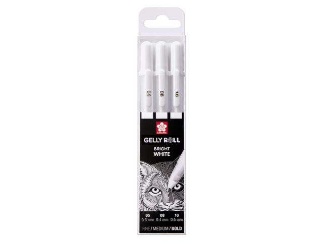 Sakura Gelpen Set - Wit - 3 stuks