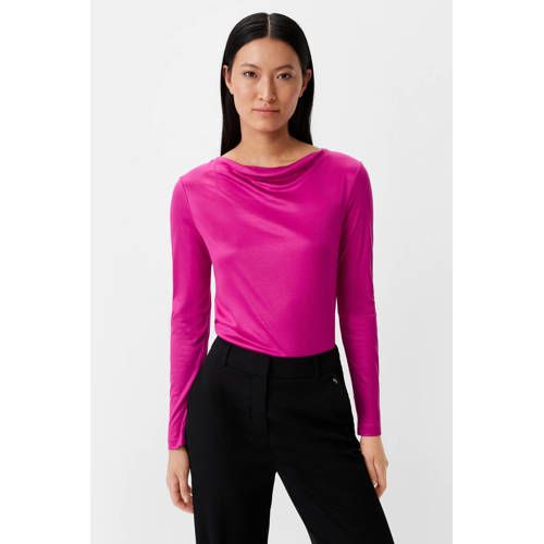 Comma Jersey Top Fuchsia