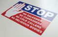 Stop The StickerShop Stop Cold Calling Deursticker – No Cold Callers – No Religious Groups – No Salesmen – Volledig Weerbestendig Sign