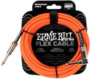 Ernie Ball 6467 Flex 6 meter instrumentkabel oranje haaks - recht