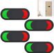 Dailygoods Set de 4 panneaux d'intimité - Panneaux de porte en acrylique - Signe occupé/libre - Auto-adhésif - Étanche - Convient pour salle de bain/bureau - Panneau de porte