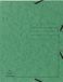 Exacompta 25x Bedrukte Elastomappen met klep - glanskarton 355g/m2 - A4 - Groen - 55403E