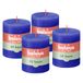 Bolsius Rustieke kaars blauw 8 cm 4 stuks