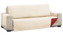Martina Home Diamond Bankhoes, gewatteerd, omkeerbaar, beige/rood, 2-zits
