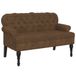 vidaXL Banc avec dossier 119,5x64,5x75 cm cuir synthétique marron