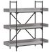 VidaXL Boekenkast 3-laags 100x33x108,5 cm bewerkt hout grijs sonoma