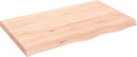 vidaXL Wastafelblad 100x60x(2-6) cm onbehandeld massief hout