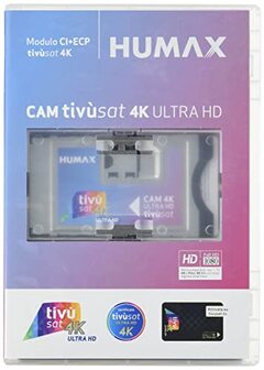 Humax - CAM Tivísat 4K Ultra HD met CI+ECP-interface inbegrepen, achterkant compatibel met CI-apparaten
