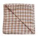 Serviette de table en lin à carreaux Gingham 45x45 cm Biscuit
