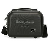 Pepe Jeans Cromwell Make-uptas, aanpasbaar, zwart, 29 x 21 x 15 cm, robuust, ABS, 9,14 l, 0,63 kg, Zwart, Eén maat, Aanpasbare toilettas