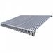 Syfax Gemotoriseerde zonwering met scharnierende armen, 600 cm, blauw/wit