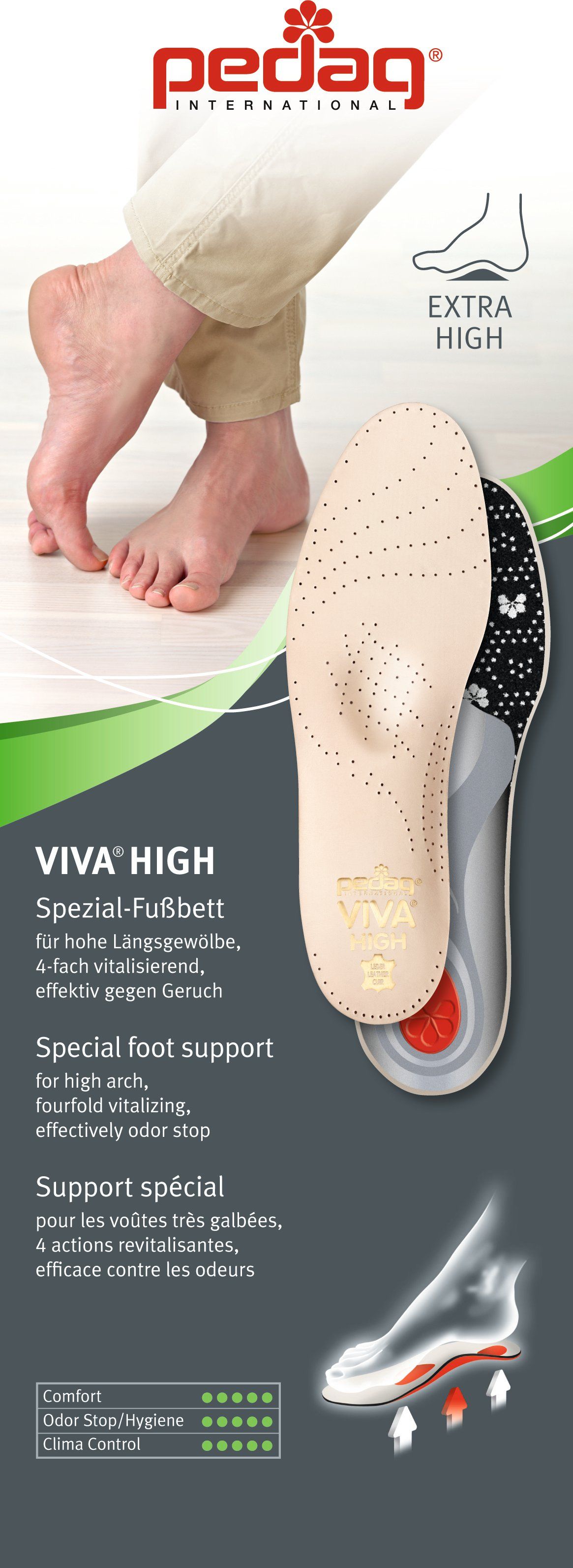 Pedag Viva High inlegzolen - Maat 40