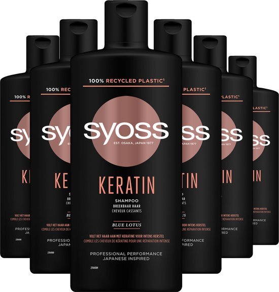 Syoss Keratin Shampoo 6x 440ml - Voordeelverpakking