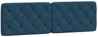 vidaXL Hoofdbordkussen 160 cm fluweel blauw