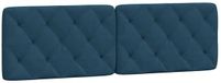 vidaXL Hoofdbordkussen 160 cm fluweel blauw