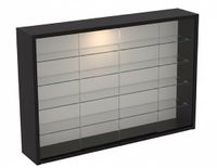 VDD Home Vitrinekast met glas en LED verlichting - Zwart - 75 x 14 x 55 cm
