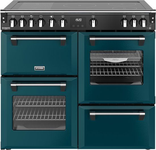 Stoves ST444412025 - Fornuis - Groen - 99.6 cm breed - 5 kookzones - 4 ovens - Inductie
