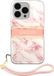 Guess Roze Hardcase Backcover Marble met Riem voor iPhone 13 Pro