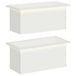 vidaXL Jardinière de jardin avec LED 2 pc Blanc 30 x 60 x 30 cm Acier