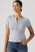 Levi's Dry Goods henley à manches courtes en tricot ajouré - Femme - XS - Gris / Silver Heather Gray