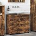 Maison Exclusive - Armoire de salle de bain exclusive, en bois fumé, dimensions : 76,5 x 35 x 64 cm