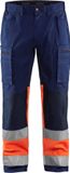 Blåkläder Werkbroek met stretch High Vis 1551-1811 - Marineblauw/Oranje - D112