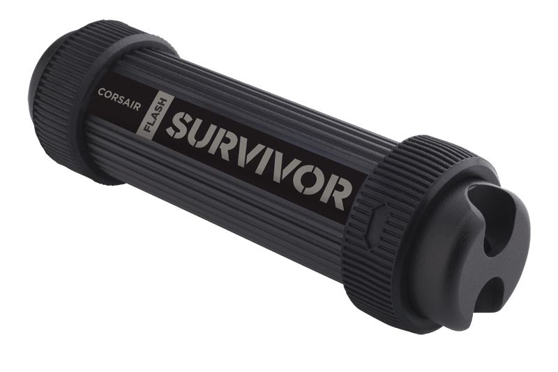 Corsair Survivor Stealth (V2) USB Flash Drive - 128GB - USB 3.2 Gen 1 - Black