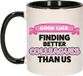 Bellatio Decorations Mok voor collega - zwart oor - afscheid - keramiek - 300 ml