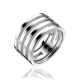 Zinzi Mart Visser by ZINZI zilveren ring glad wit MVR10