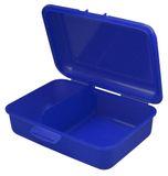 Lunchbox pour enfants avec séparateur – "School-Box" medium, fabriqué en Allemagne et sans BPA, boîte à lunch robuste avec fermeture à clip pour l'école et les loisirs – bleu tendance, fabriqué en plastique PP