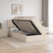 Maison Exclusive - Lit de rangement exclusif avec matelas, couleur crème, dimensions 100 x 200 cm, revêtement en velours