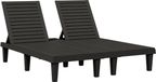 vidaXL Ligbed tweepersoons 155x138x83 cm polypropeen zwart