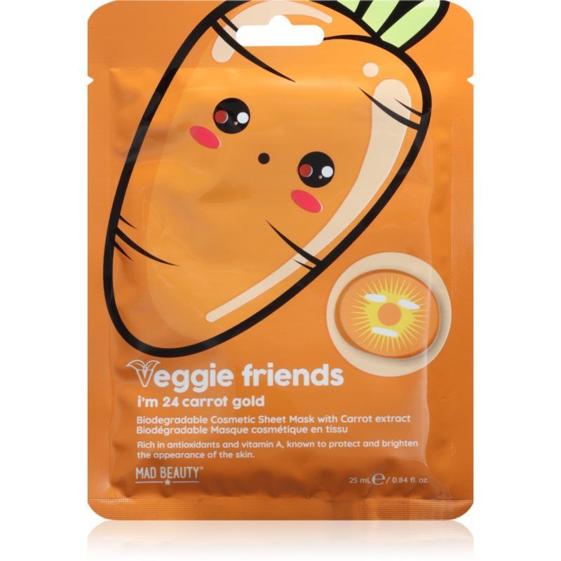 Mad Beauty Veggie Friends Superfood Carrot Sheet Face Mask
