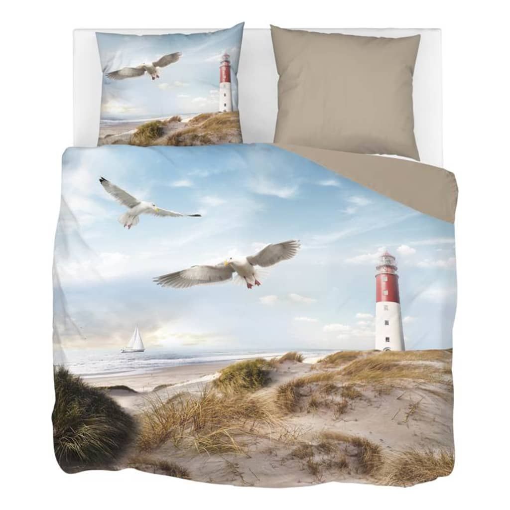 Snoozing Lighthouse dekbedovertrek - 100% katoen-satijn - Taupe