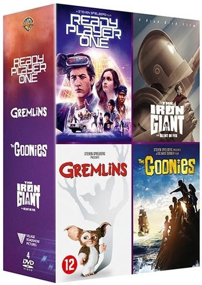 Warner Home Video Jaren 80 Film Collectie - Ready Player One, The Goonies, Gremlins, The Iron Giant - 5051888236772
