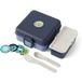 monbento - Sandwich Box Snacky bleu Infinity - Lunchbox pour enfants pour snacks - Inclusief bestek - Broodtrommel personnalisable - Idéal pour l'école/les pique-niques - Lavable au lave-vaisselle