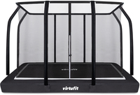 Virtufit Premium Inground Trampoline met Veiligheidsnet - Zwart - 183 x 274 cm