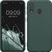 kwmobile Hoes compatibel met Samsung Galaxy A40 hoes - Zachte siliconen telefoonhoes - Mosgroen