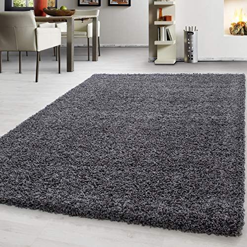 Teppium Shaggy vloerkleed grijs 200x290cm - Hoogpolig woonkamertapijt