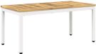 vidaXL Salontafel Wit 50 x 100,5 x 45 cm Massief Acaciahout