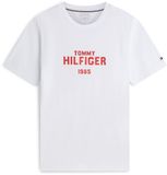 Tommy Hilfiger T-shirt Homme Coton Manches Courtes Taille L Rouge/Blanc